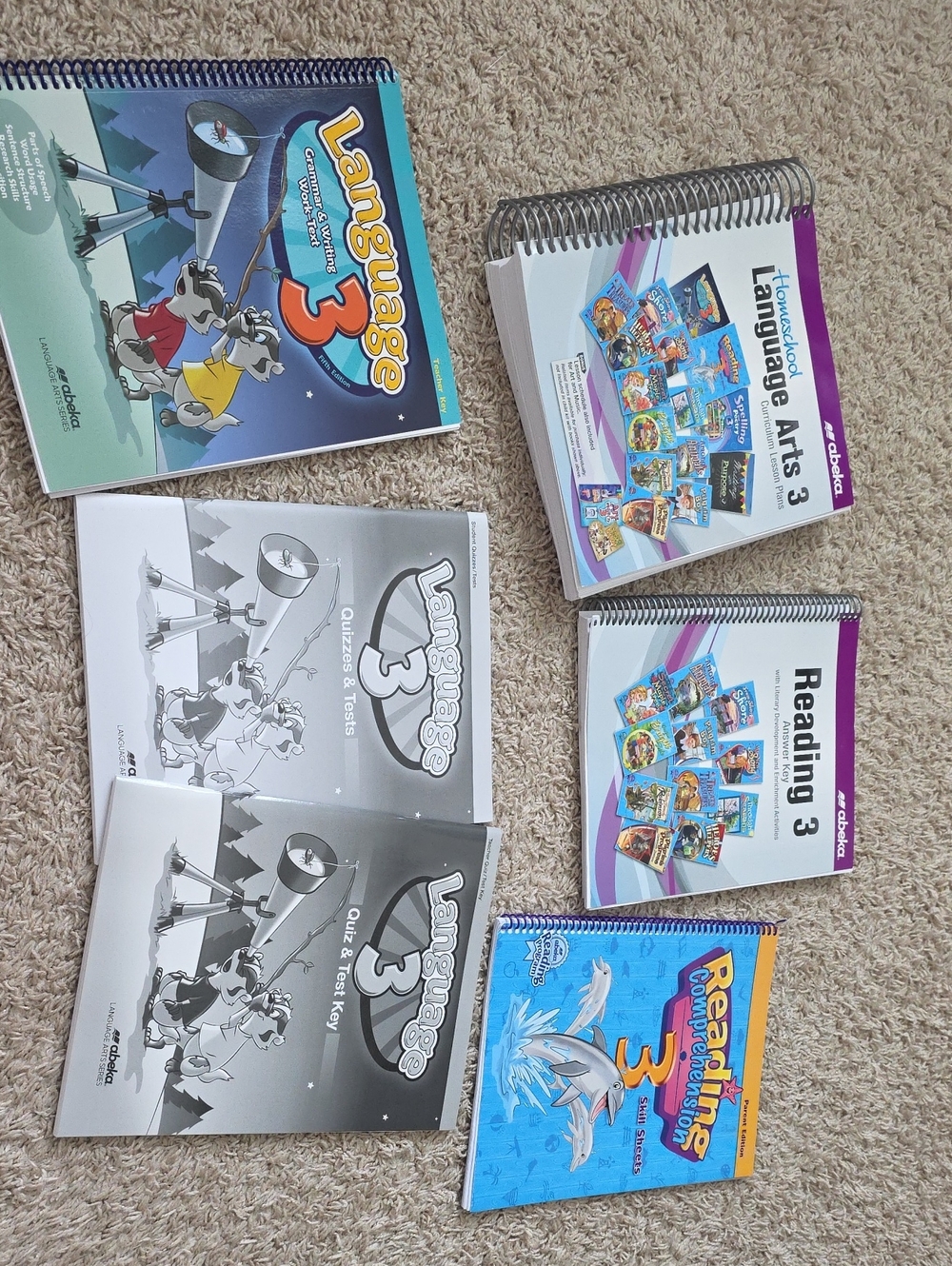 ABEKA Language Arts Complete Parent/ Teacher Key Lot